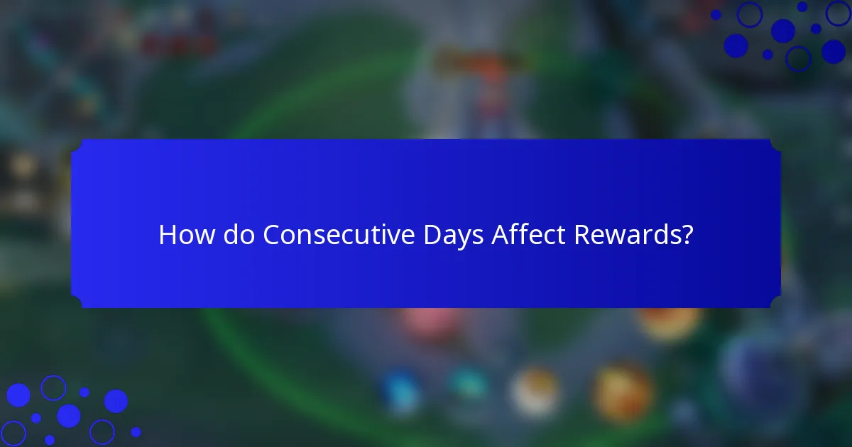 How do Consecutive Days Affect Rewards?
